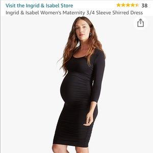 Ingrid & Isabel Women’s Maternity 3/4 Sleeve Midi Dress and Nursing Top